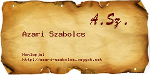 Azari Szabolcs névjegykártya